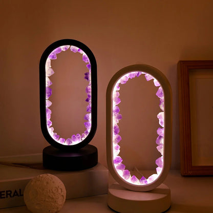AmethystGlow | Crystal Serenity Lamp – Elegant Natural Glow for Relaxing Environments 1