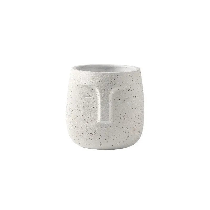 Amra Sculpted Face Plant Pot Inovessa