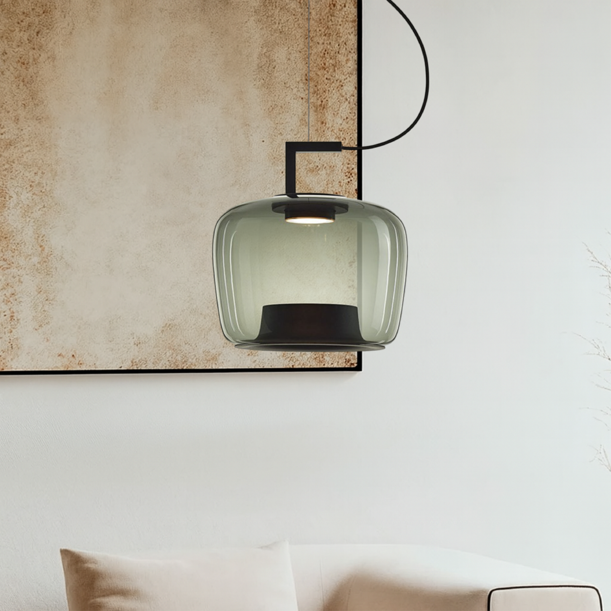 Amvora | Modern Glass Pendant Light for Living & Dining Rooms 3