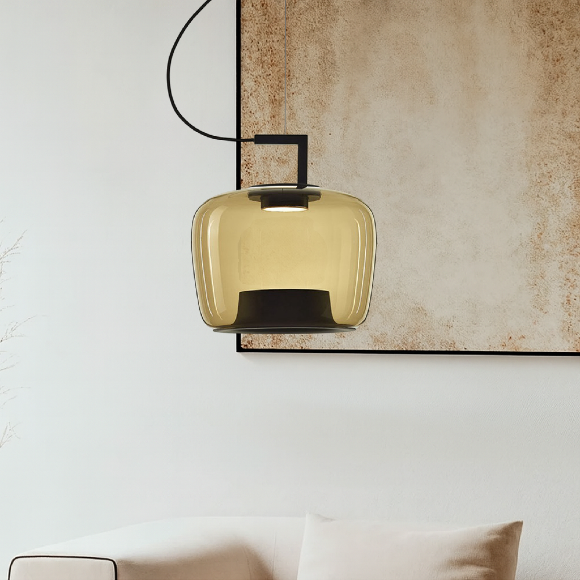 Amvora | Modern Glass Pendant Light for Living & Dining Rooms 4