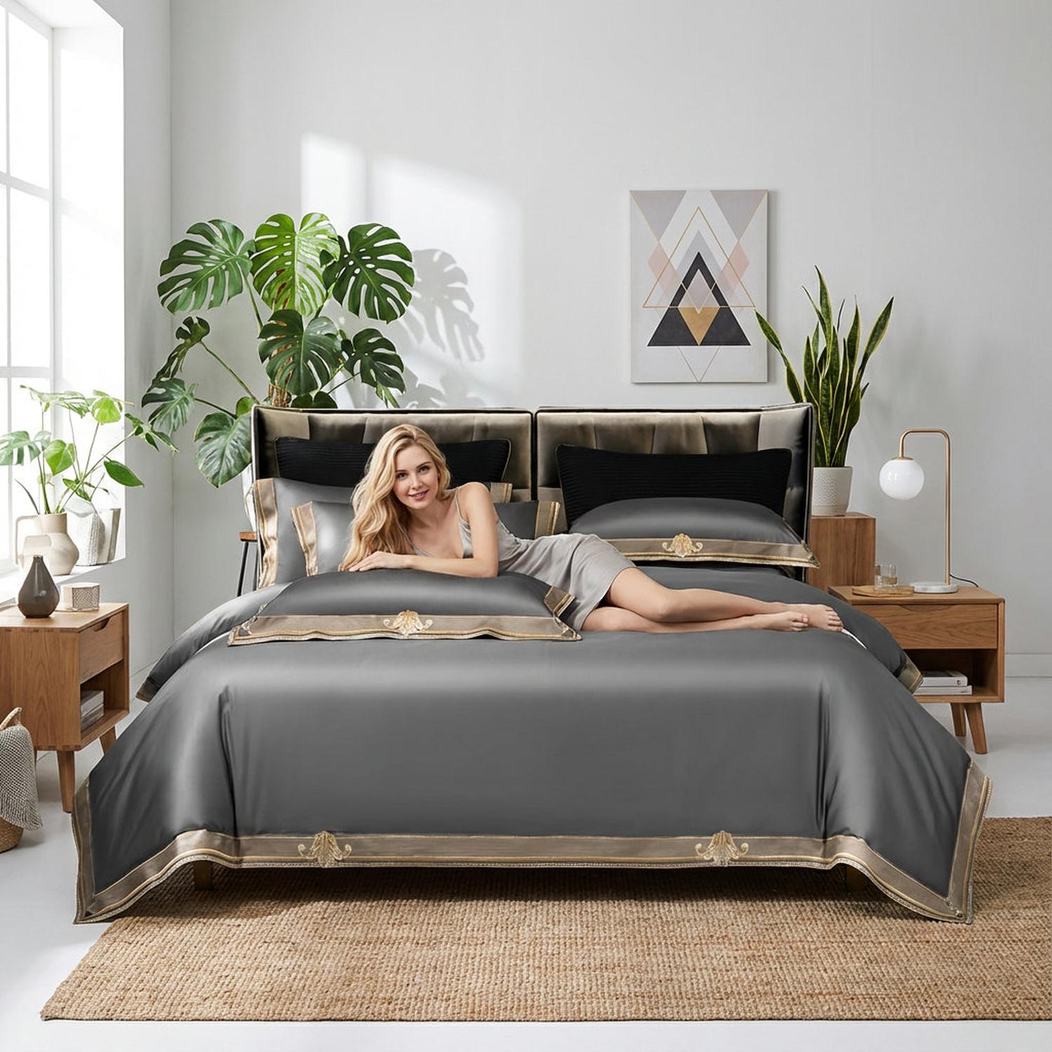 Luxurious Soft Cotton Bedding Set For Home Decor - Lusomart