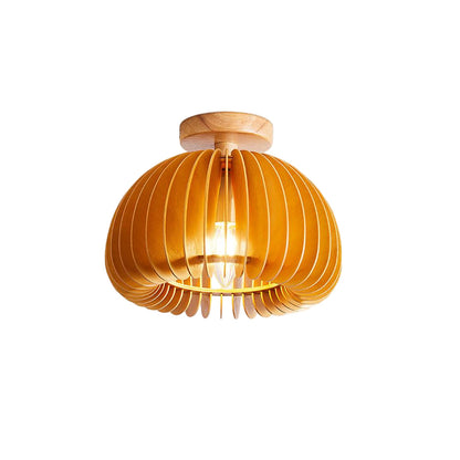 Aneko | Charming Rustic Wooden Pumpkin Ceiling Light Fixture 1