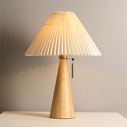 Vintage Chic Wooden LED Desk Lamp - Lusomart