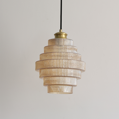 Sleek Metal Glass Drop Light
