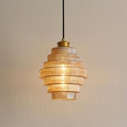 Sleek Metal Glass Drop Light