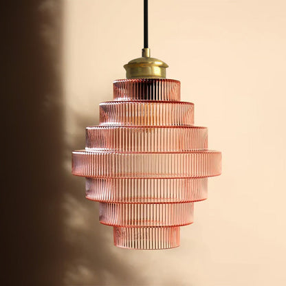 Sleek Metal Glass Drop Light