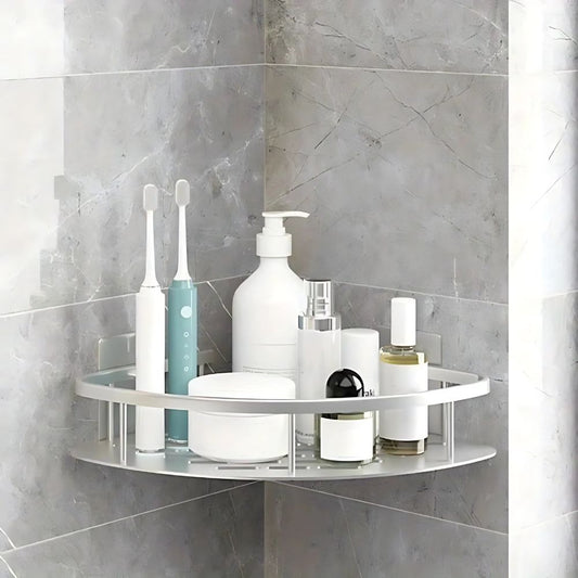 Modern Black Bathroom Corner Storage Shelf - Lusomart