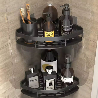 AquaAlu | Stylish Durable Black Shower Corner Shelf Organizer 5