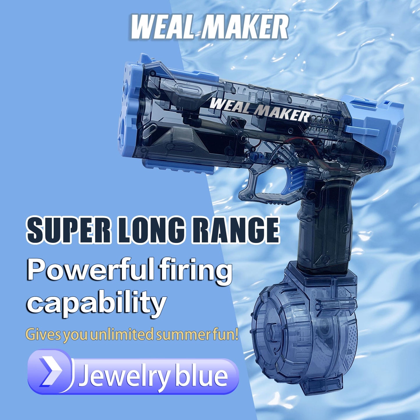 AquaBlast | Fun Colorful Kids Electric Water Toy Gun 5
