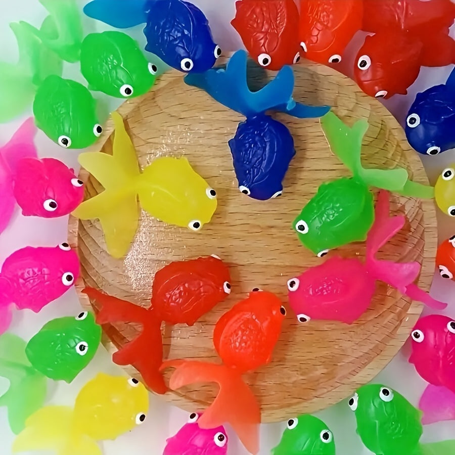 AquaFin | Floating Rubber Fish Bath Toy Set – 12-Pack for Toddlers 3