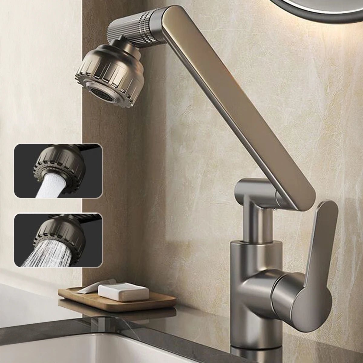 Flexible Touchless Automatic Kitchen Faucet - Lusomart