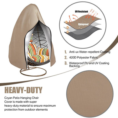 AquaGuard | Durable Waterproof Double Egg Chair Cover for All-Weather Protection 8
