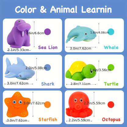 AquaPals | Soft Floating Animal Bath Toy Set for Babies & Toddlers 1
