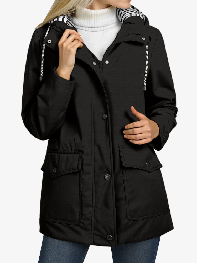 Waterproof Women's Rain Coat with Hood - Lusomart
