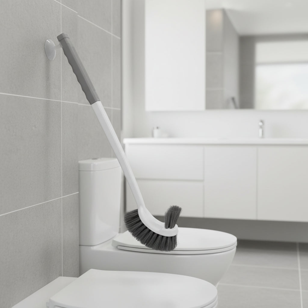 Space Saving Wall Mount Toilet Brush with Dual Head - Lusomart
