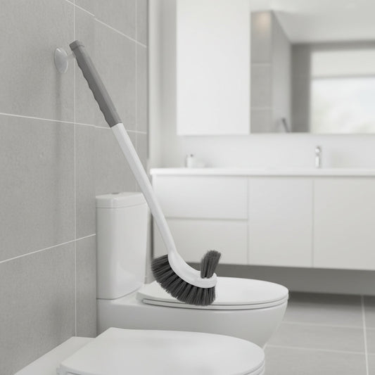Space Saving Wall Mount Toilet Brush with Dual Head - Lusomart