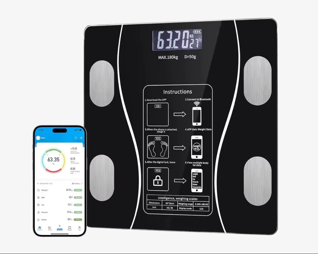 AquaStone | Sleek Smart Body Composition Bathroom Scale with Bluetooth 1