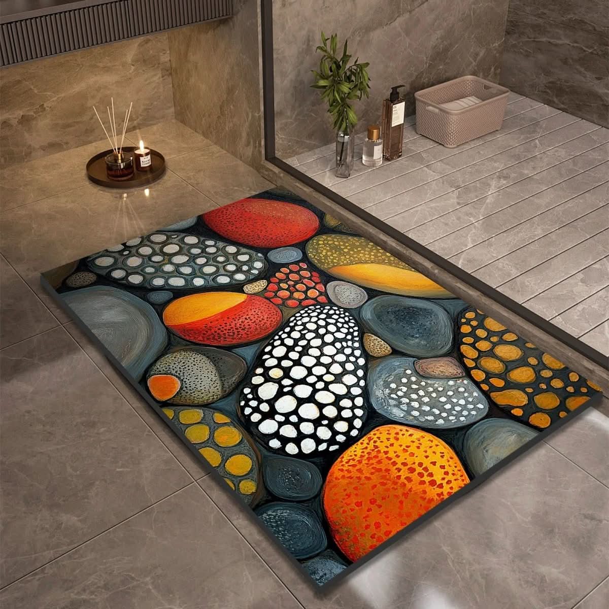 AquaStone | Stylish Non-Slip Diatomaceous Earth Bath Mat for Safety 10
