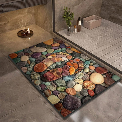 AquaStone | Stylish Non-Slip Diatomaceous Earth Bath Mat for Safety 19