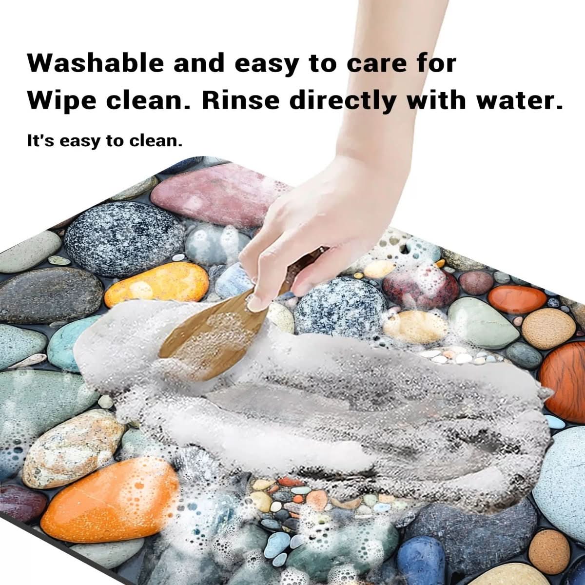 AquaStone | Stylish Non-Slip Diatomaceous Earth Bath Mat for Safety 7