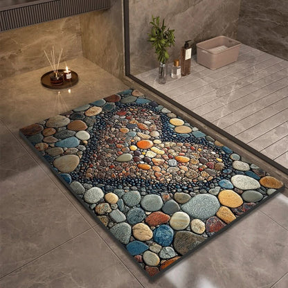 AquaStone | Stylish Non-Slip Diatomaceous Earth Bath Mat for Safety 8