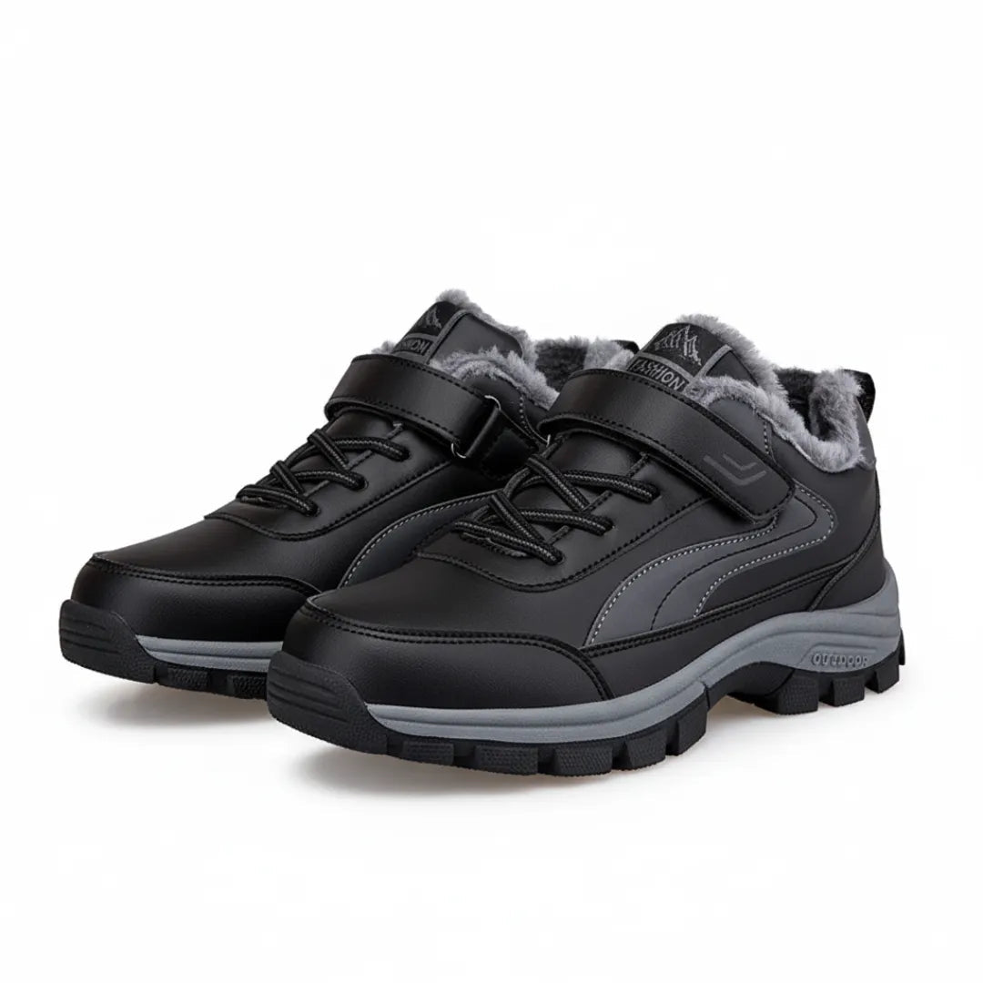 Waterproof Mens Walking Shoes with Easy Velcro Strap - Lusomart