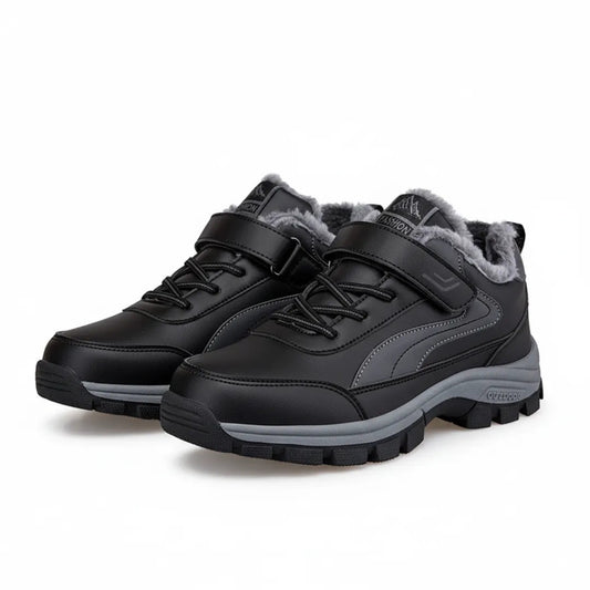 Waterproof Mens Walking Shoes with Easy Velcro Strap - Lusomart