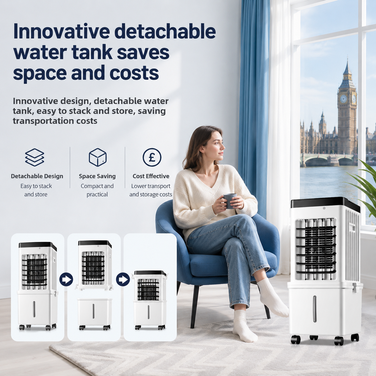 ArcticFlow™ - Compact Portable AC Unit with Remote Control