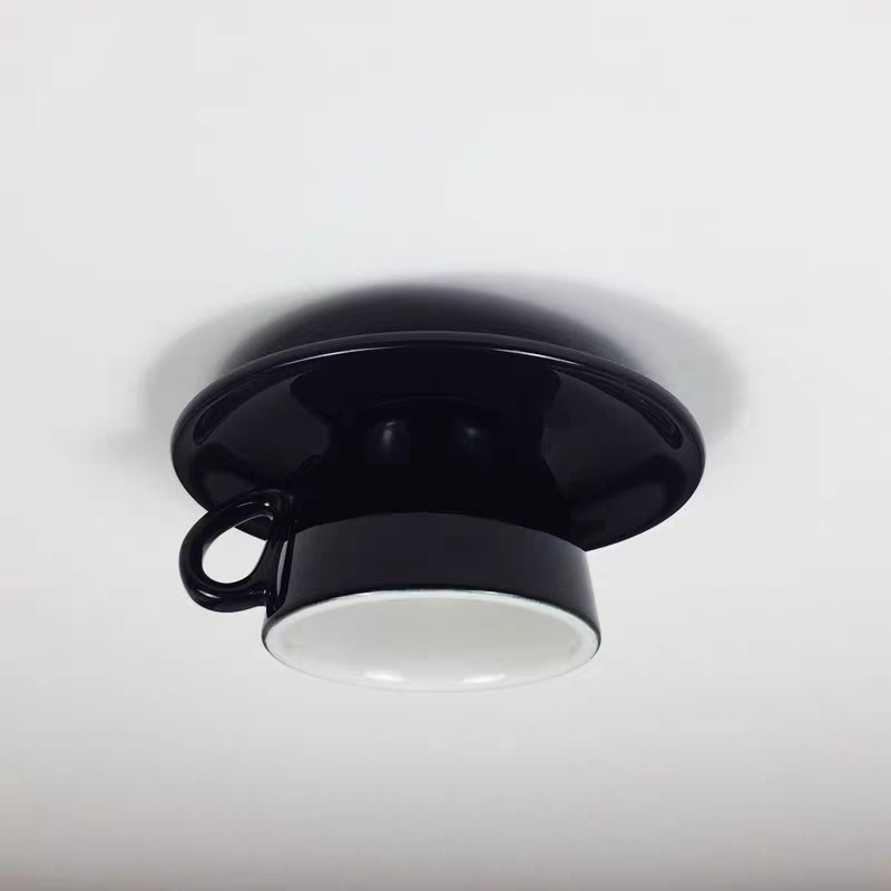 Elegant White Coffee Mugs and Chic LED Ceiling Lights
