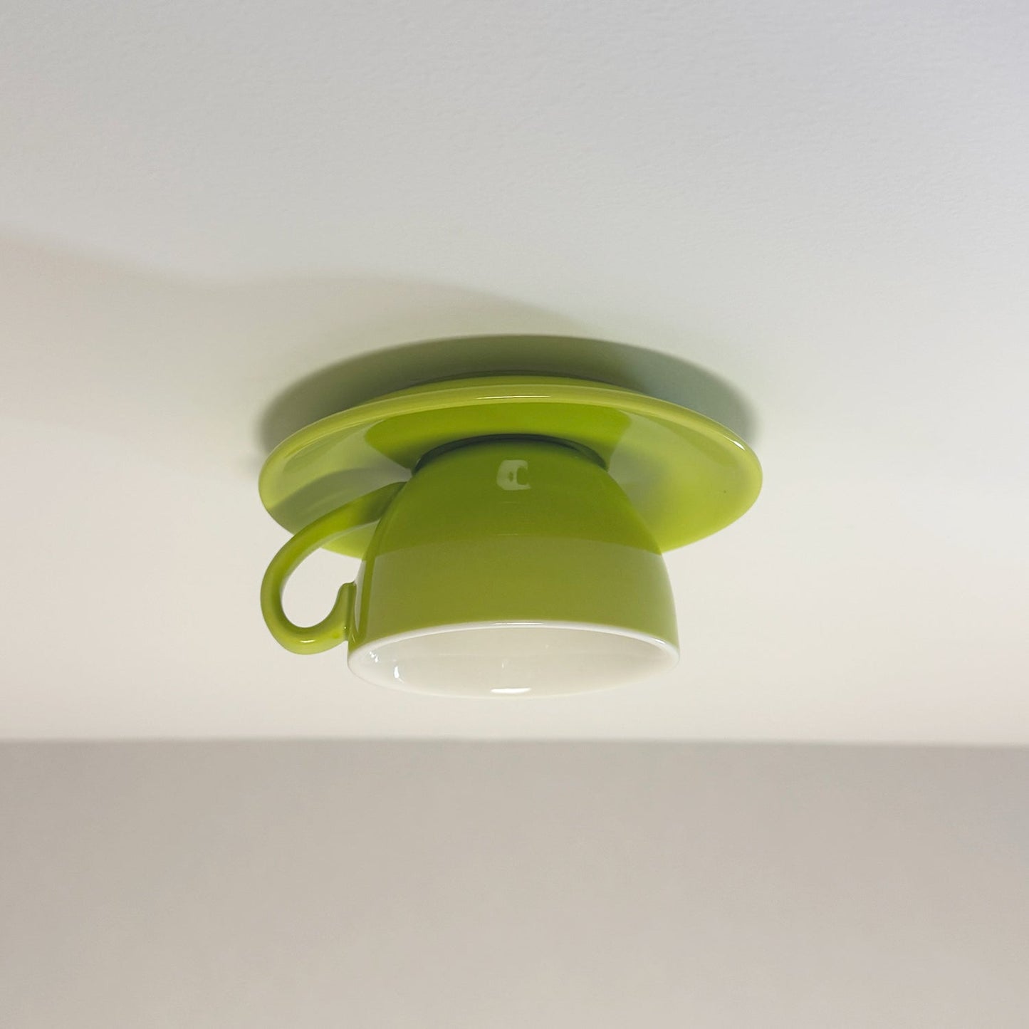 Elegant White Coffee Mugs and Chic LED Ceiling Lights