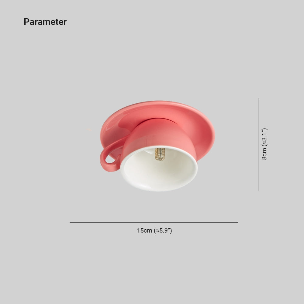 Elegant White Coffee Mugs and Chic LED Ceiling Lights