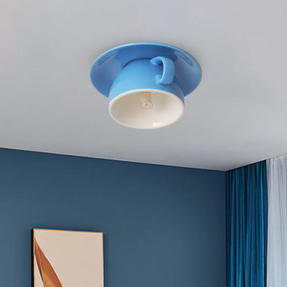 Elegant White Coffee Mugs and Chic LED Ceiling Lights