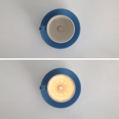 Elegant White Coffee Mugs and Chic LED Ceiling Lights