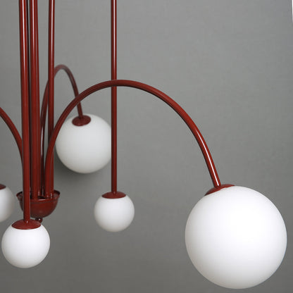 Art Deco Glass Ball Chandelier 4