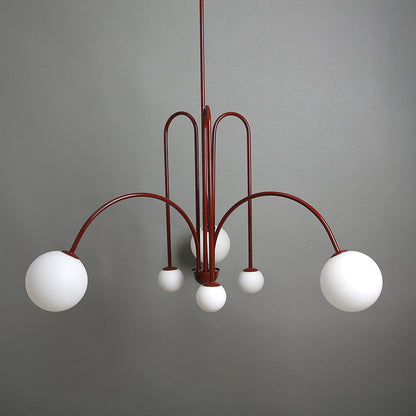 Art Deco Glass Ball Chandelier 5
