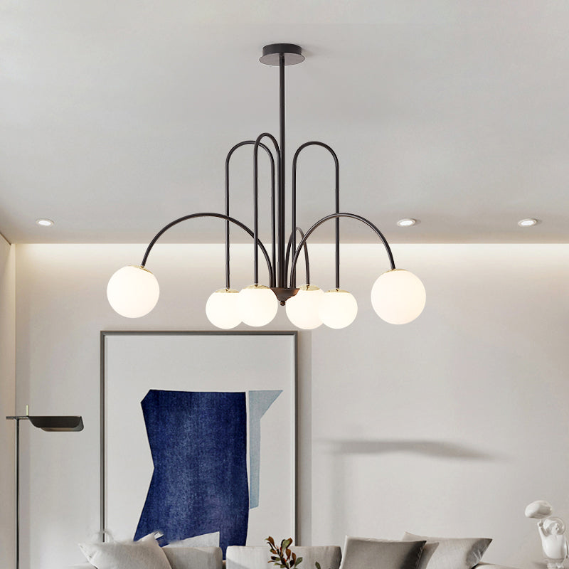 Art Deco Glass Ball Chandelier 7