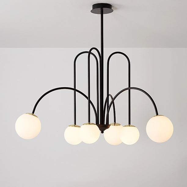 Art Deco Glass Ball Chandelier 8