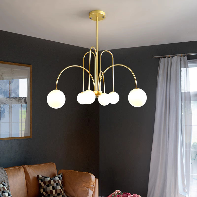 Art Deco Glass Ball Chandelier 9