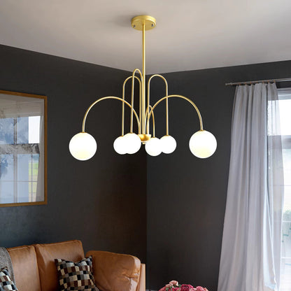 Art Deco Glass Ball Chandelier 9