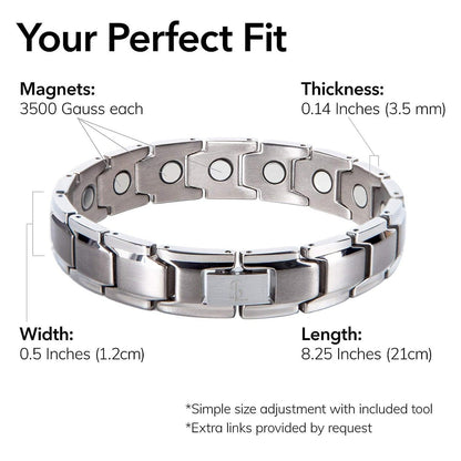Arthritis Bracelet Mens - Magnetic Bracelet Therapy Weight Loss Pain Relief Bracelet 8