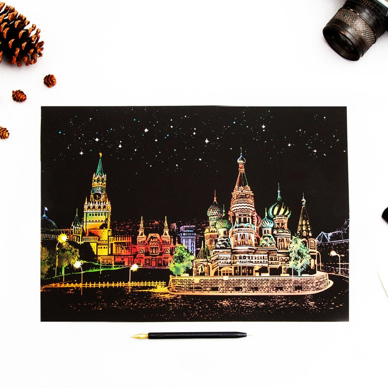ArtistrySlate | Creative Colorful Scratchable Painting Kit for All Ages 2