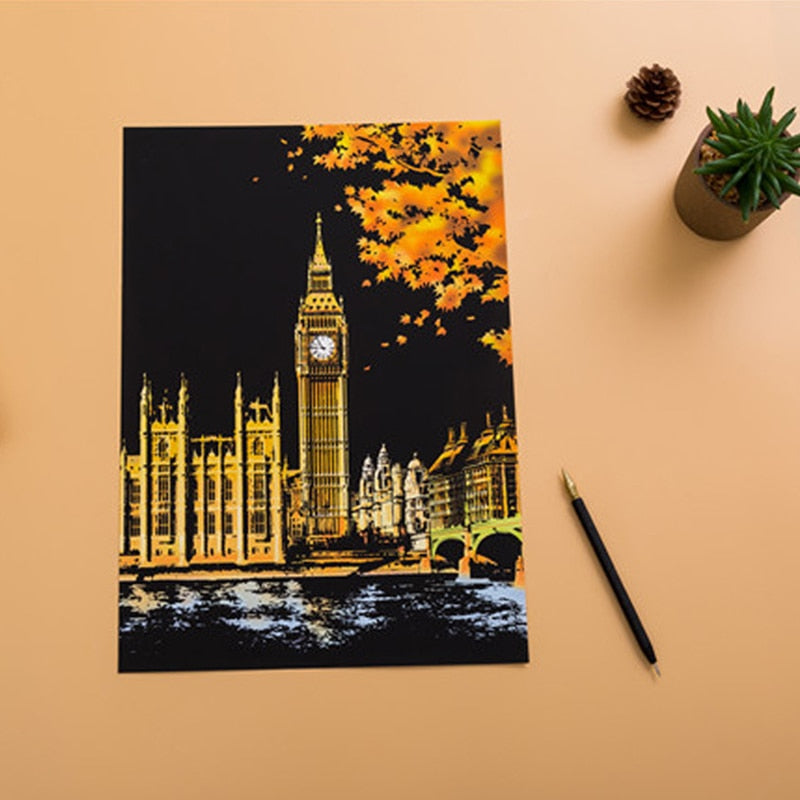 ArtistrySlate | Creative Colorful Scratchable Painting Kit for All Ages 3