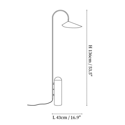 ArumLight | Elegant Slim Metal and Marble Floor Lamp 9