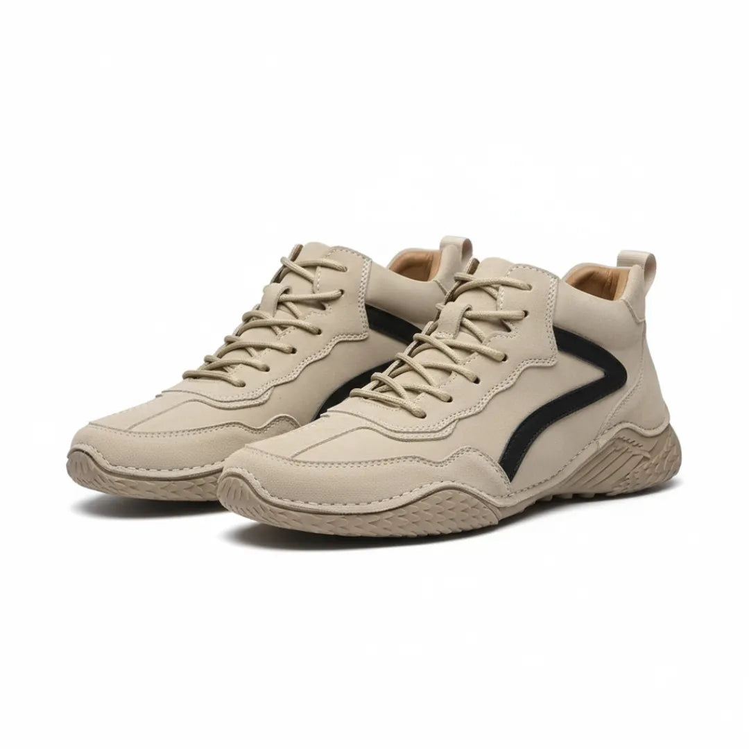Premium Leather High Top Mens Sneakers - Lusomart