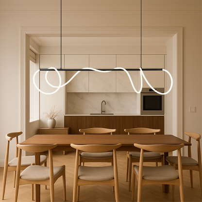 Modern Linear LED Kitchen Pendant Light - Lusomart