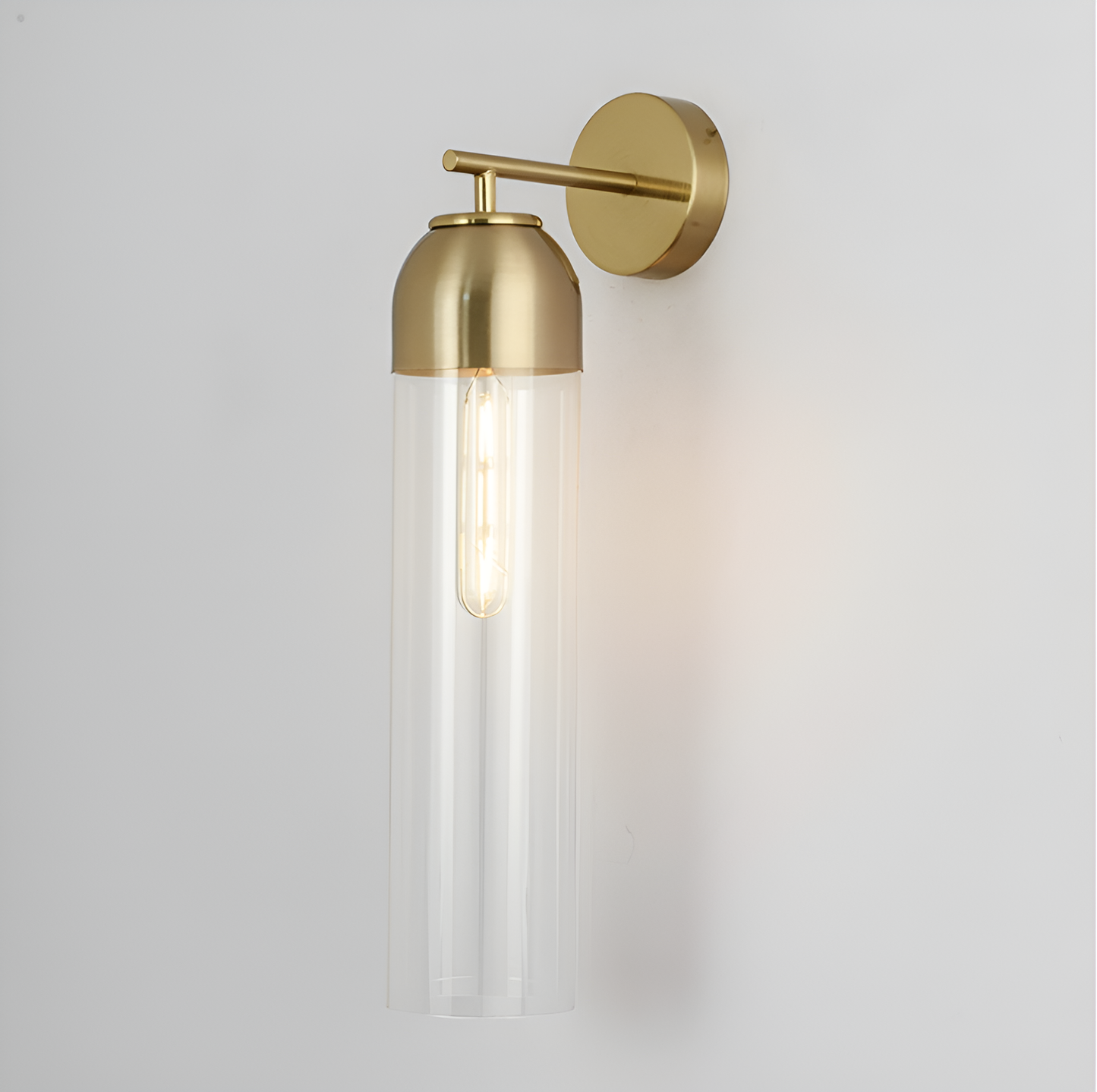 Stylish Glass Wall Light with Soft Ambient Glow - Lusomart