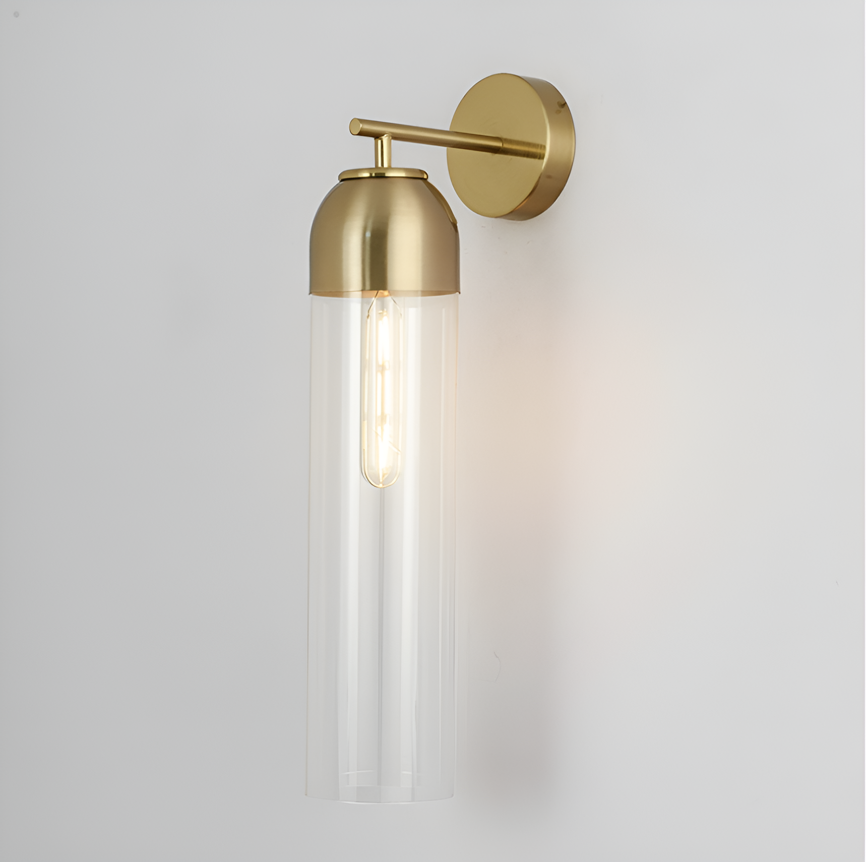 Stylish Glass Wall Light with Soft Ambient Glow - Lusomart