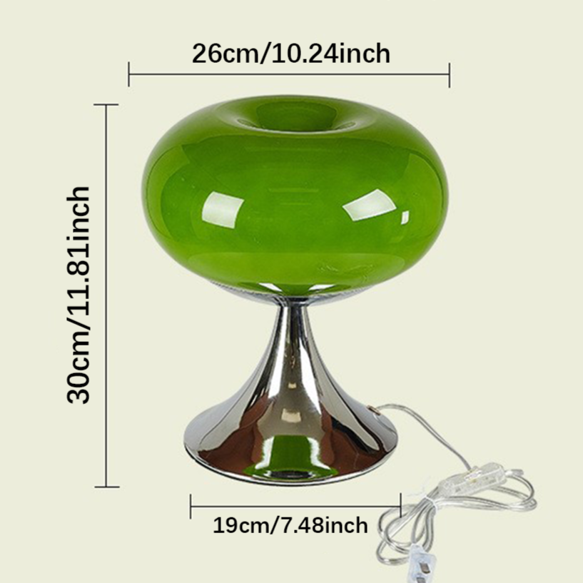 Mid Century Modern Glass Desk Lamp