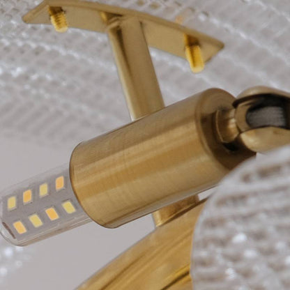 Elegant Glass Leaf Pendant Light With Gold Accent