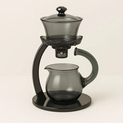 Elegant Floral Glass Tea Infuser Pot - Lusomart